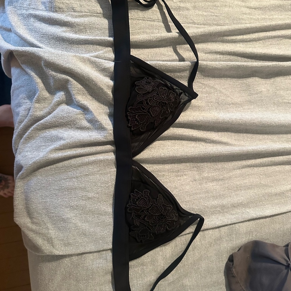 Elegant Black Lace Bralette (bikini top)